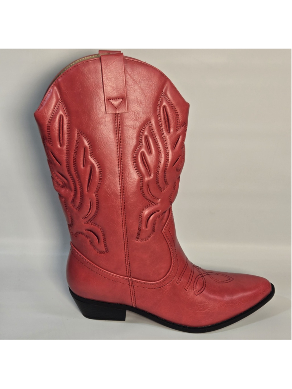 Dream Pairs Red Western Boots Embroidered Cowgirl Pointed Toe Women 10 Rodeo NEW - Picture 4 of 9